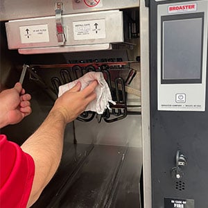 How to Clean a Broaster Ventless Fryer